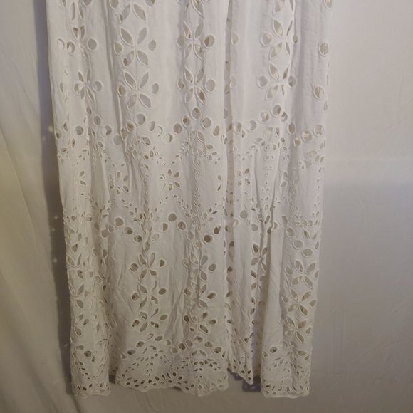 Lilly Pulitzer White Amrita Eyelet Midi Button Down Dress Size 10 - Picture 14 of 16
